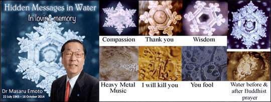 dr masaru emoto's research on water molecules