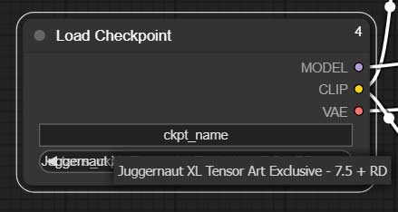 tensor art load checkpoint node